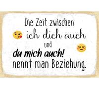 vianmo Insegna in legno 12x18 cm zwischen ich dich auch und du mich auch Beziehung Deco Regalo Insegna
