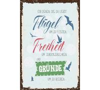 vianmo Insegna in legno 18x12 cm Flügel zum Fliegen Freiheit um zurückzukehren Deco Regalo Insegna