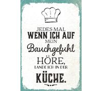 vianmo Insegna in legno 18x12 cm wenn ich auf Bauchgefühl höre, lande ich in Küche Deco Regalo Insegna