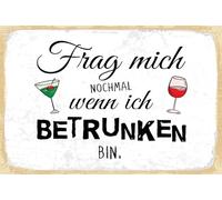 vianmo Insegna in legno 20x30 cm Frag mich nochmal wenn ich betrunken bin Deco Regalo Insegna