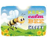 vianmo Insegna in legno 20x30 cm Keep calm bee happy Biene Wiese Deco Regalo Insegna