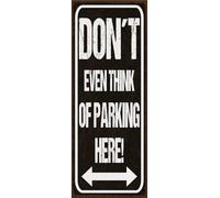 vianmo Insegna in legno 27x10 cm don´t even think of parking here Deco Regalo Insegna