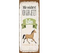 vianmo Insegna in legno 27x10 cm mir reicht´s ich geh jetzt Reiten Deco Regalo Insegna