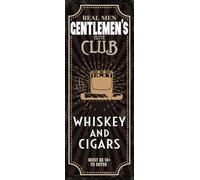vianmo Insegna in legno 27x10 cm Real men gentlemen´s elite club Deco Regalo Insegna