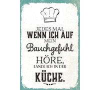 vianmo Insegna in legno 30x20 cm wenn ich auf Bauchgefühl höre, lande ich in Küche Deco Regalo Insegna