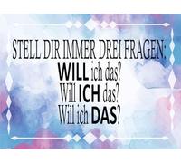 vianmo Insegna in legno 30x40 cm Blechschild Spruch 40x30cm stell dir 3 Fragen will ich das Deko Deco Regalo Insegna