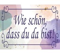 vianmo Insegna in legno 30x40 cm Blechschild Spruch 40x30cm wie schön dass du da bist Deko Deco Regalo Insegna