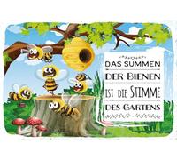 vianmo Insegna in legno 30x40 cm Das Summen der Bienen ist die Stimme des Gartens Deco Regalo Insegna