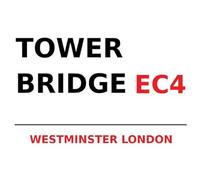 vianmo Insegna in legno 30x40 cm London Westminster Tower Bridge EC4 Deco Regalo Metallo Insegna