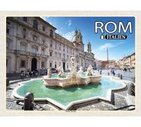 vianmo Insegna in legno 30x40 cm Rom Italien Piazza Navona Skulptur Deco Regalo Legno Insegna