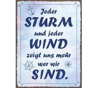 vianmo Insegna in legno 40x30 cm Jeder Sturm und jeder Wind zeigt uns wer wir sind Deco Regalo Insegna