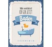 vianmo Insegna in legno 40x30 cm mir reicht´s ich geh jetzt Baden Deko Schild Deco Regalo Insegna