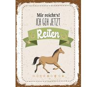vianmo Insegna in legno 40x30 cm mir reicht´s ich geh jetzt Reiten Deko Schild Deco Regalo Insegna