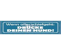 vianmo Targa in legno, 10 x 46 cm, con scritta "Wenn alles storto"