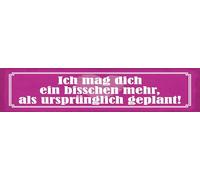 vianmo Targa in legno 10 x 46 cm Ich mag dich ein bisschen mehr als planant Deko Geschenk Schild