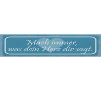 vianmo Targa in legno 10 x 46 cm Mach immer was dein Herz dir sagt Deko Geschenk Schild