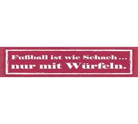 vianmo Targa in legno, 10 x 46 cm, motivo: calcio è come scacchi, idea regalo