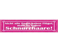 vianmo Targa in legno, 10 x 46 cm, non tutti gli angeli hanno ali baffi, decorazione regalo