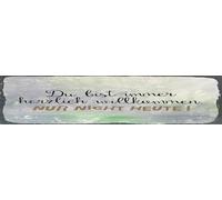 vianmo Targa in legno, 10 x 46 cm, scritta in lingua tedesca "Du bist immer willkommen"