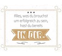 vianmo Targa in legno, 30 x 40 cm, tutto per avere successo, scritta in lingua tedesca