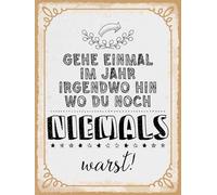 vianmo Targa in legno, 40 x 30 cm, andando da qualche parte all'anno, dove tu