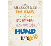 vianmo Targa in legno 40 x 30 cm Chi ha bisogno di una casa una scimmia e un cavallo decorazione regalo