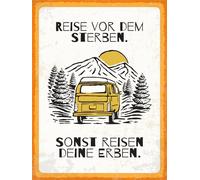 vianmo Targa in legno, 40 x 30 cm, da viaggio prima di morire o viaggiare