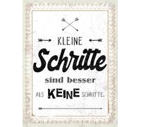 vianmo Targa in legno, 40 x 30 cm, i piccoli passi sono meglio di nessun cartello decorativo, idea regalo