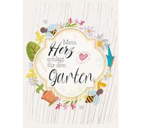 vianmo Targa in legno 40 x 30 cm Mein Herz schlaggt für den Garten Deko Schild Geschenk Schild