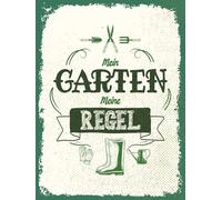 vianmo Targa in legno, 40 x 30 cm, motivo: il mio giardino, le mie regole
