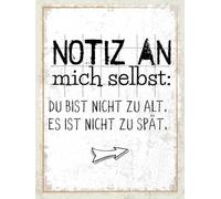 vianmo Targa in legno 40 x 30 cm Nota su me stesso. Non troppo vecchio non troppo tardi