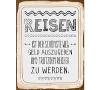 vianmo Targa in legno, 40 x 30 cm, per viaggiare è il modo più bello