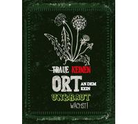 vianmo Targa in legno 40 x 30 cm traue no no luogo in cui non cresce erbacce