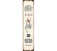 vianmo Targa in legno 46 x 10 cm Amicizia ist sowas wie Liebe Deko Geschenk Schild