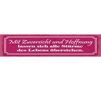 vianmo Targa in metallo, 10 x 46 cm, con fiducia e speranza, può essere decorazione regalo