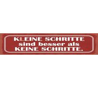 vianmo Targa in metallo, 10 x 46 cm, i piccoli passi sono meglio di nessun cartello decorativo regalo