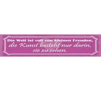 vianmo Targa in metallo, 10 x 46 cm, motivo: Il mondo è pieno di piccoli piaceri