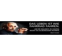 vianmo Targa in metallo, 10 x 46 cm, scritta "Einstein", scritta in lingua tedesca "Das Leben ist wie Bicicletta"