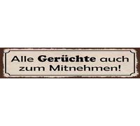 vianmo Targa in metallo, 10 x 46 cm, tutte le voci anche da portare con sé