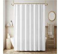 VIAN'S HOME - Tenda Doccia - Impermeabile e Antimuffa 180×200 cm con 12 Ganci Inclusi - Occhielli Metallici Premium, Lavabile e Resistente - Elegante Design per Doccia e Vasca (Bianco)