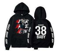 Viaopo Sweatshirt Felpa con Cappuccio A Maniche Lunghe con Stampa per Coppie Singer YoungBoy Never Broke Again Maniche Lunghe Casual Sport Street Trend Harajuku Sweatshirt XS-4XL-Black||m