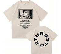 Viaopo T-Shirt in Cotone Stampata con Album Tur-NS-Tile 2025 della Band Hip-Hop, Maglietta Sportiva Oversize A Maniche Corte con Scollo Rotondo, T-Shirt Unisex retrò in Cotone XS-3XL-Khaki||XX_l