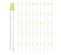 VIAPUICE Kit di diodi a luce gialla a LED, 200 pezzi, 3 mm, DC, gamba lunga | Diodi a luce diffusa a LED monocolore Lente gialla per lampade da circuito fai da te Indicatore di esperimento componenti