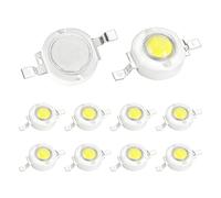 VIAPUICE Lampadina LED ad alta potenza, 10 pezzi, bianco freddo, 6000 K, 6000 - 700 mA, super luminosa, intensità COB, componenti per casa, studio, spettacolo, progetti fai da te