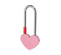 VIAPUICE Lucchetto a forma di cuore, 3.9in / 98 mm, senza chiave, colore | Lucchetto a forma di cuore con tappo di sicurezza in lega di zinco per anniversario di matrimonio, recinzione, ponte