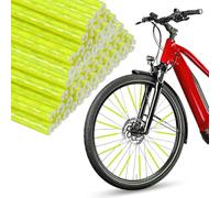 VIAPUICE Set di 60 copriraggi riflettenti per bicicletta, gialli, coperture riflettenti per raggi di bici e moto, decorazione di sicurezza per ruote di sicurezza