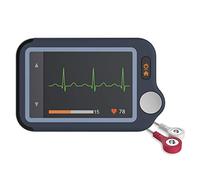 ViATOM Monitor ECG, Monitor Cardiaco con ECG, Dispositivo Cardiaco Bluetooth con iOS & Android App, Lavora con Smartphone e PC, Comodo Portatile Cardiofrequenzimetro