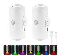 Vibbang 2 Pezzi Lampada da Parete Intelligent, Applique da Parete Interno, Luce LED con Sensore di Movimento per Luci e Batteria Dimmerabile, Interno RGB Notturna, Night Light Plug in Wall