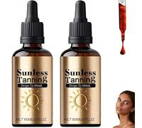 Vibbang 2 pezzi Sunless Tanning Drops, Dolce Tan Love Drop, per Aumentare Naturalmente la Melanina, Migliorando il tono Naturale della pelle per un Vero Bagliore Baciato dal Sole Bräunungstropfen (C)