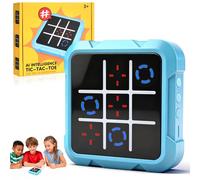 Vibbang 4 in 1 Gioco Elettronico Tic Tac Toe, Portatili Giochi di Puzzle Smart Games per bambini e Adulti, Giochi da Tavolo Per Ragazzi, Gioco Tris Elettronico, Console Portatile per Puzzle